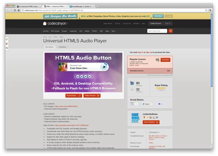 HTML5 Audio Player: The 10 Best Players 5